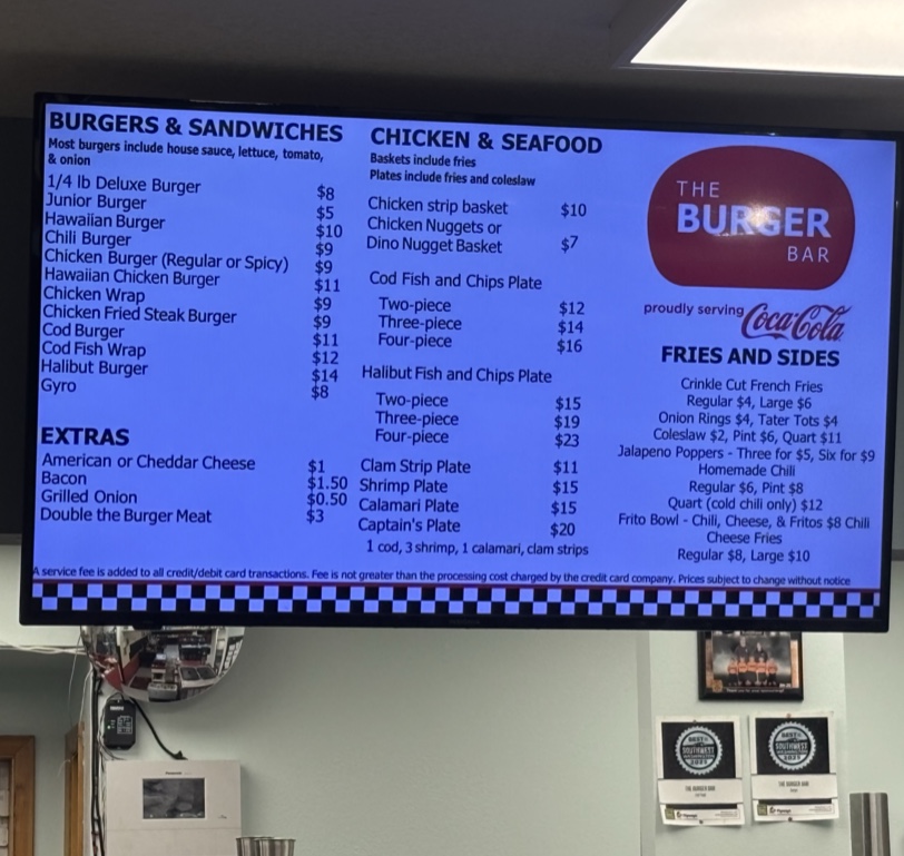 The Burger Bar Menu - Image 2
