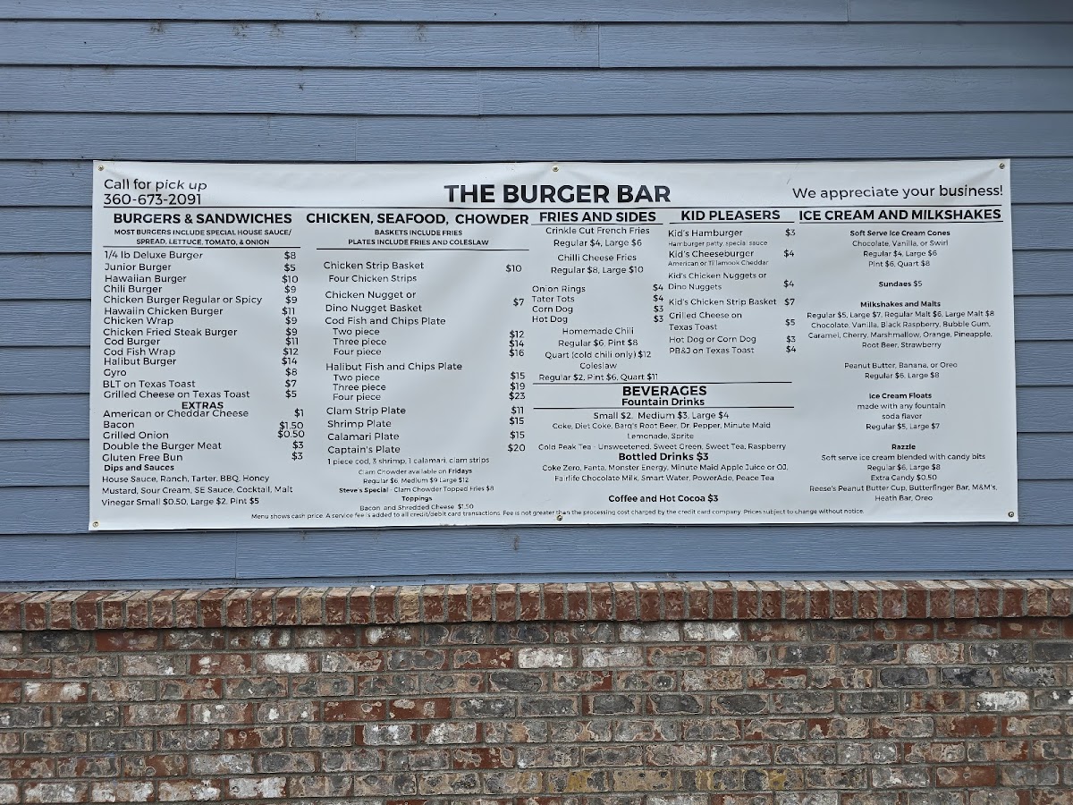 The Burger Bar Menu - Image 3